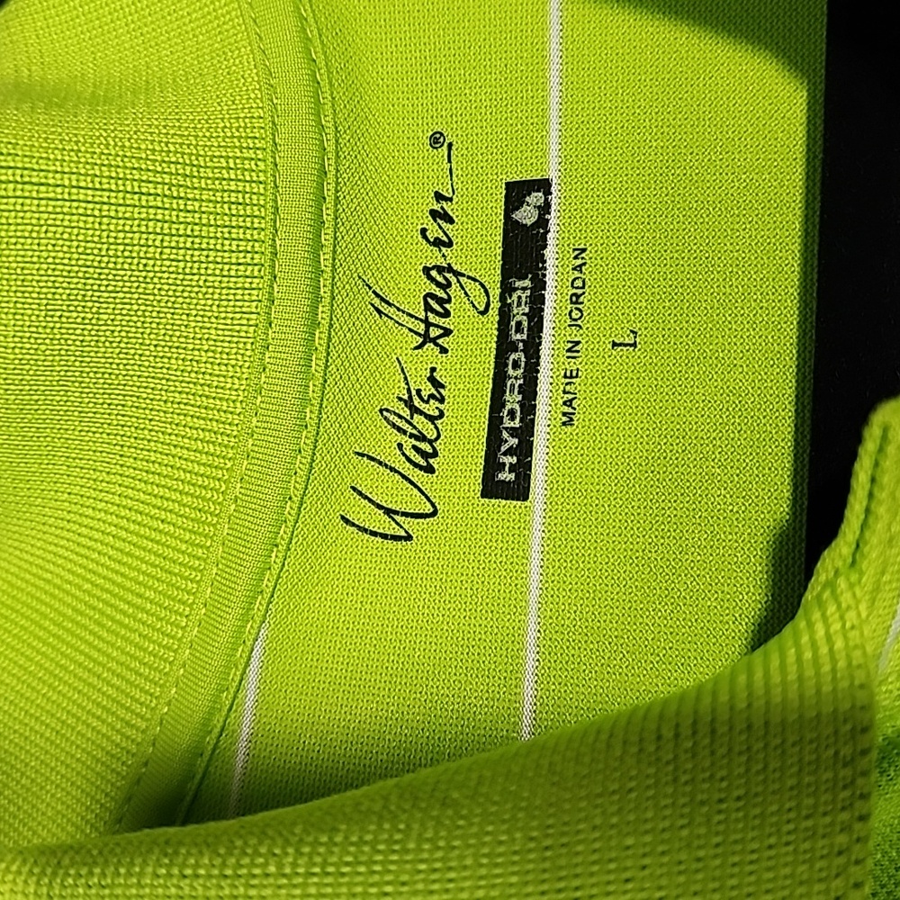 Walter Hagen Mens Neon green Polo Golf Shirt Hydro Dri Large - Picture 5 of 5